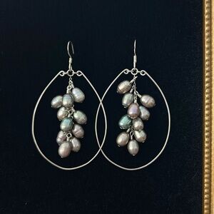 Handmade Sterling Silver and Freshwater Pearl Earrings